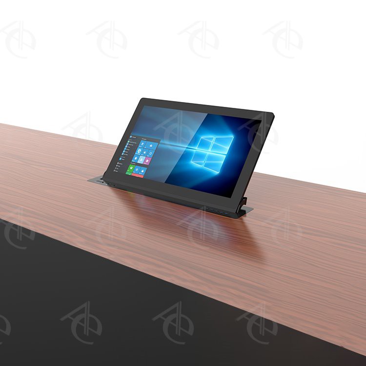 24インチの伸縮式電動ディスプレイ（傾斜調整可能）